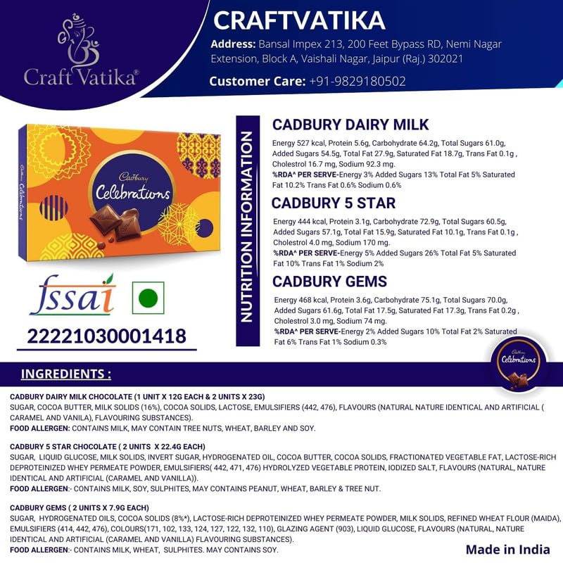 Image of Rakhi Gift for Brother with Chocolates Gift Combo | Premium Rakhis with Chocolates and Roli Chawal Tika | Rakhi for Brother with Gift Hamper (Combo-2)