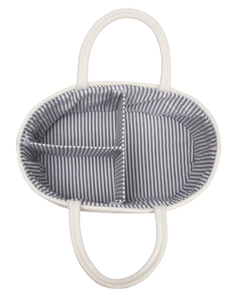 Organizer Portapannolini In Cotone JiA QAQ - Cestino Fai Da Te Con Divisori, Giallo - Foto 7