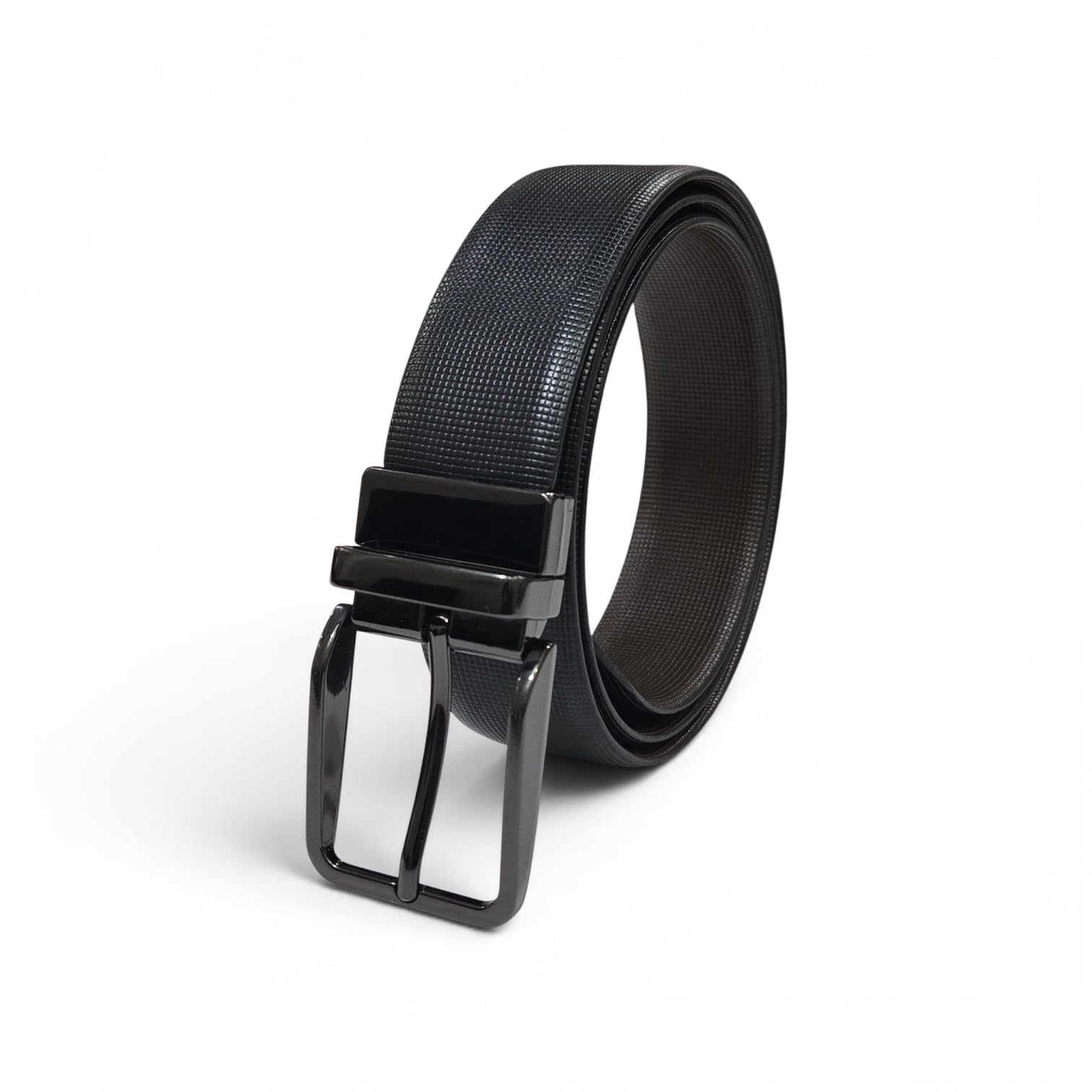 Genuine Leather Reversible Belt for Men Black & Brown 35mm-picture-55