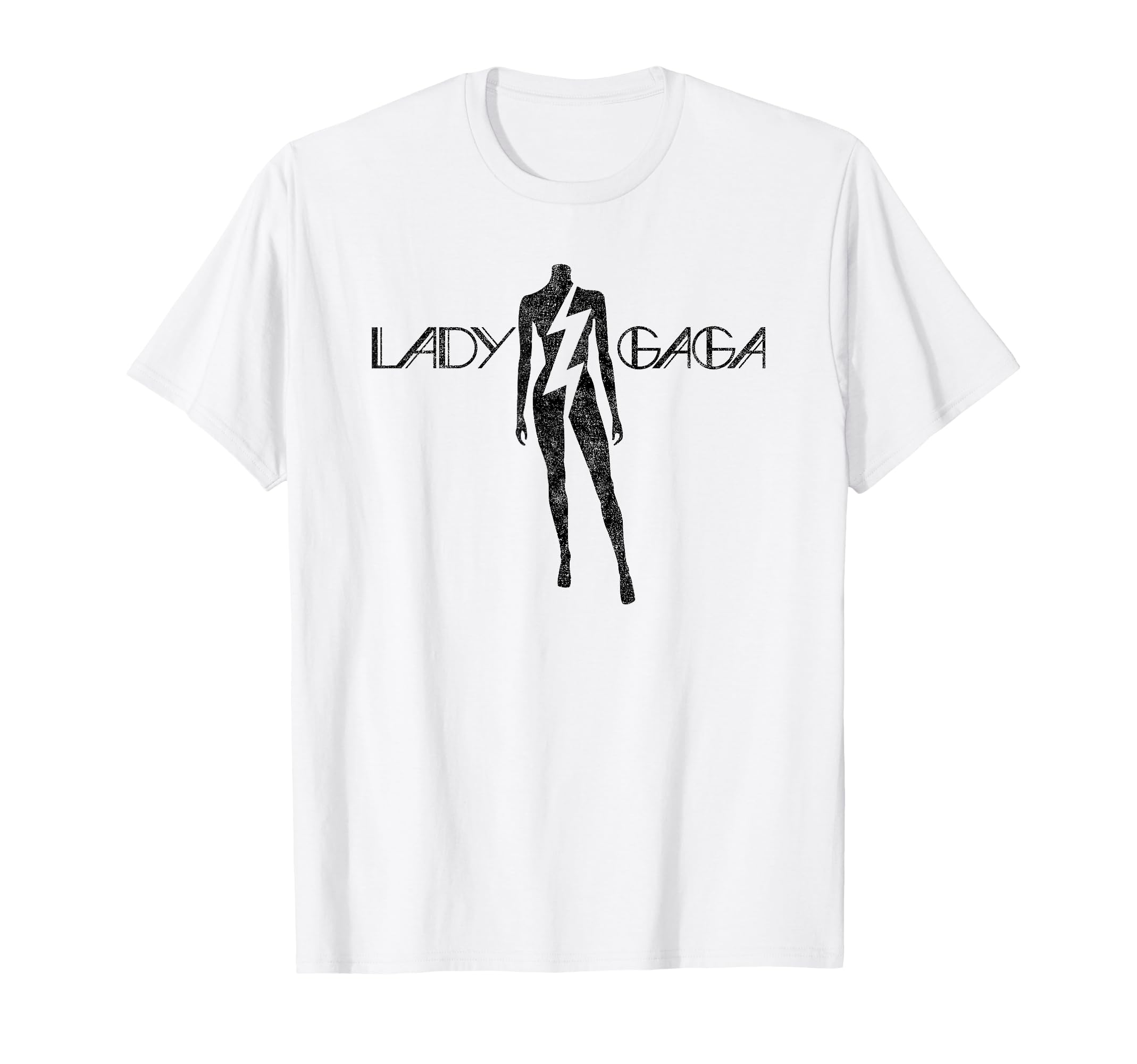 Official Lady Gaga Lightning Black Logo T-Shirt