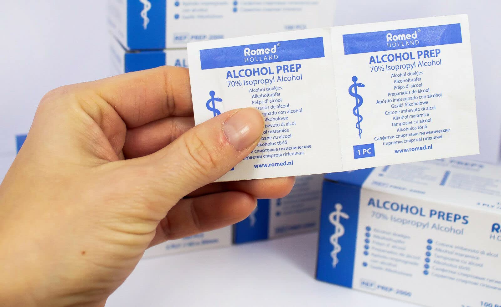 5000 Pieza Hisopos de alcohol ( 50 x 100 ) Torunda Alkoholpads de Romed Medical