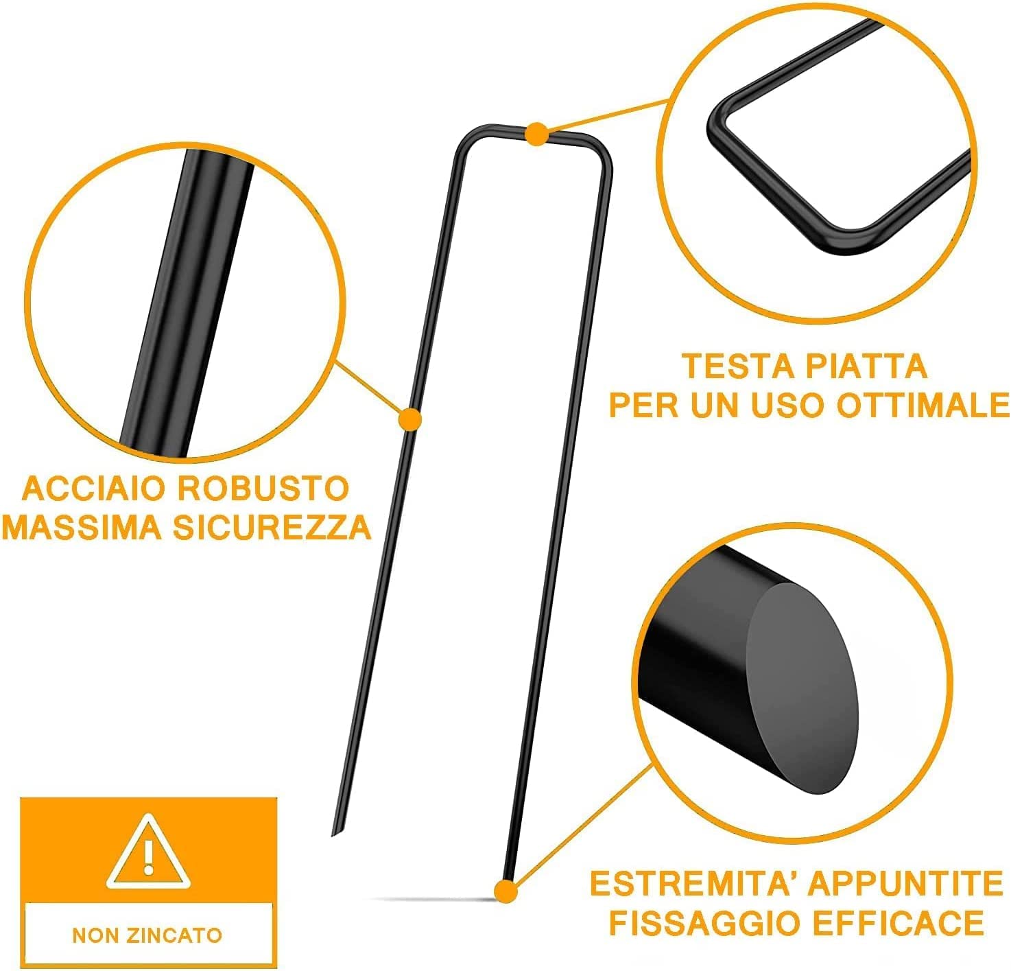 Telo Pacciamatura in Rotoli 90gr/mq + 50 Picchetti In Acciaio Anti Erbacce Pacciamante Orto Giardino Protezione Raggi UV Permeabile Drenante Copertura Terreno Antialga (H 160 cm x 100 M, Nero)