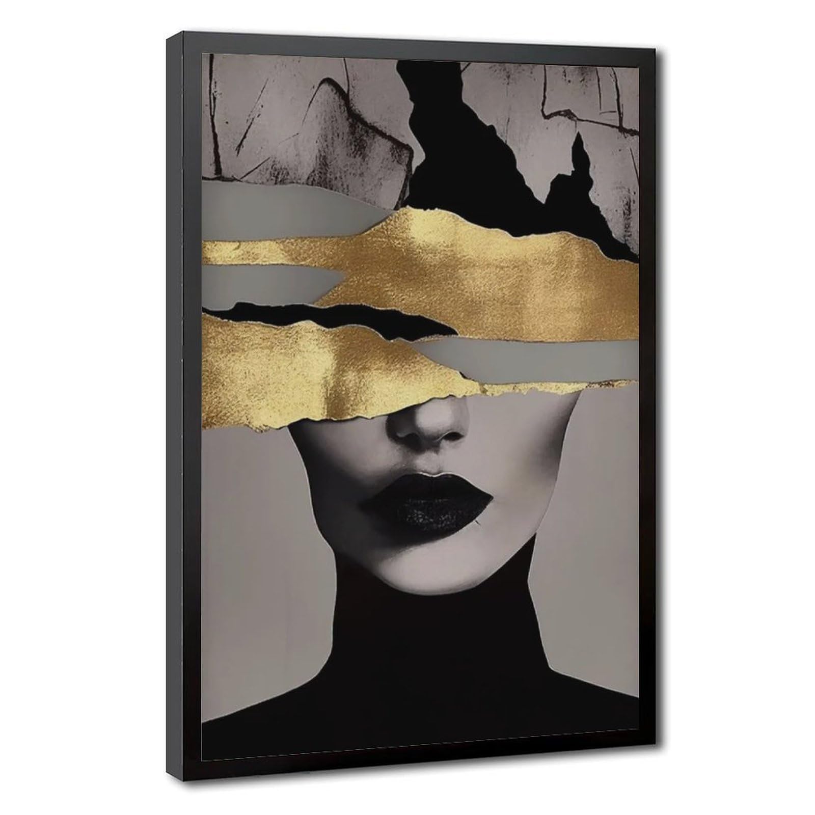 Bareronor Luxury Abstract Woman Canvas Poster Bedroom Decor Landscape Office Room Decor Gift 24" L X 36" W