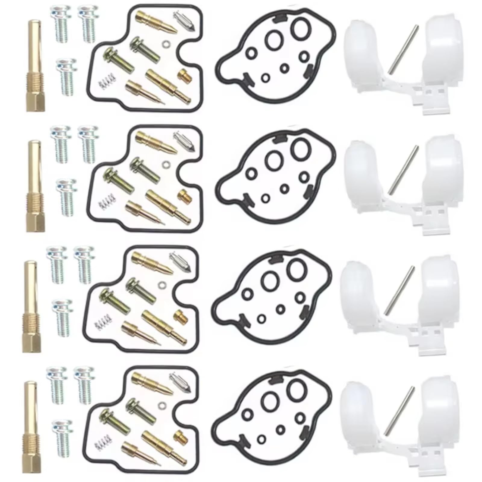 Kit Reconstrucción Reparación Carburador Motocicleta para CBR600F 1989-1990 para CBR600 F para CBR 600 600F Cilindro De Piezas Flotantes Kit de ReconstruccióN Carburador(Set 2)