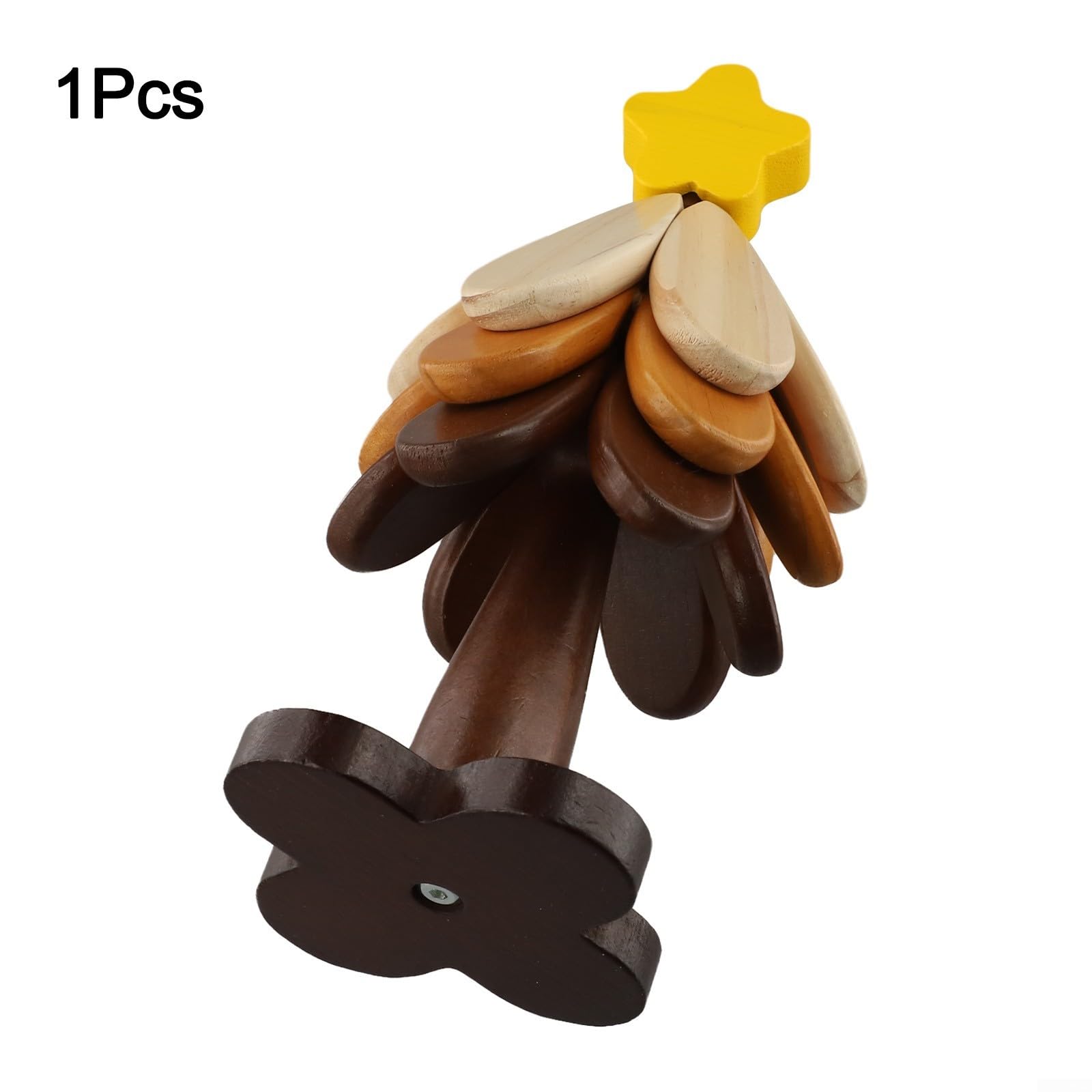 Dessous de verre en bois naturel pour plats chauds (jaune)