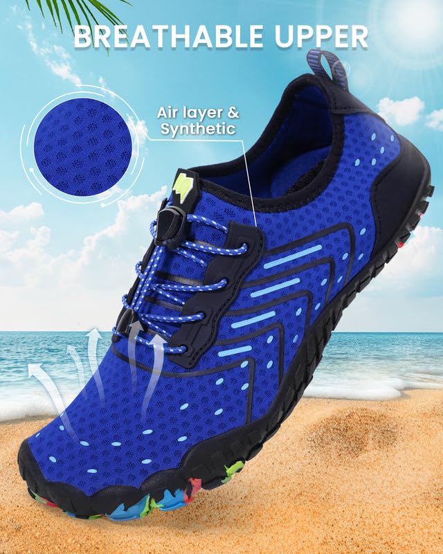 Image of Water Shoes for Women Men Quick-Dry Barefoot Shoes Breathable Aqua Socks for Swim Beach River Pool Lake Hiking Surfing Kayaking