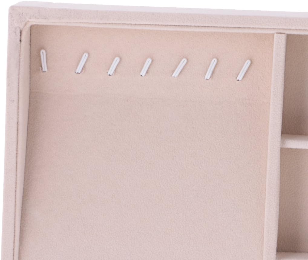 2 Pieces 35x2x3cm Tray Showcase Display Organizer Ring Earring Multi Purpose