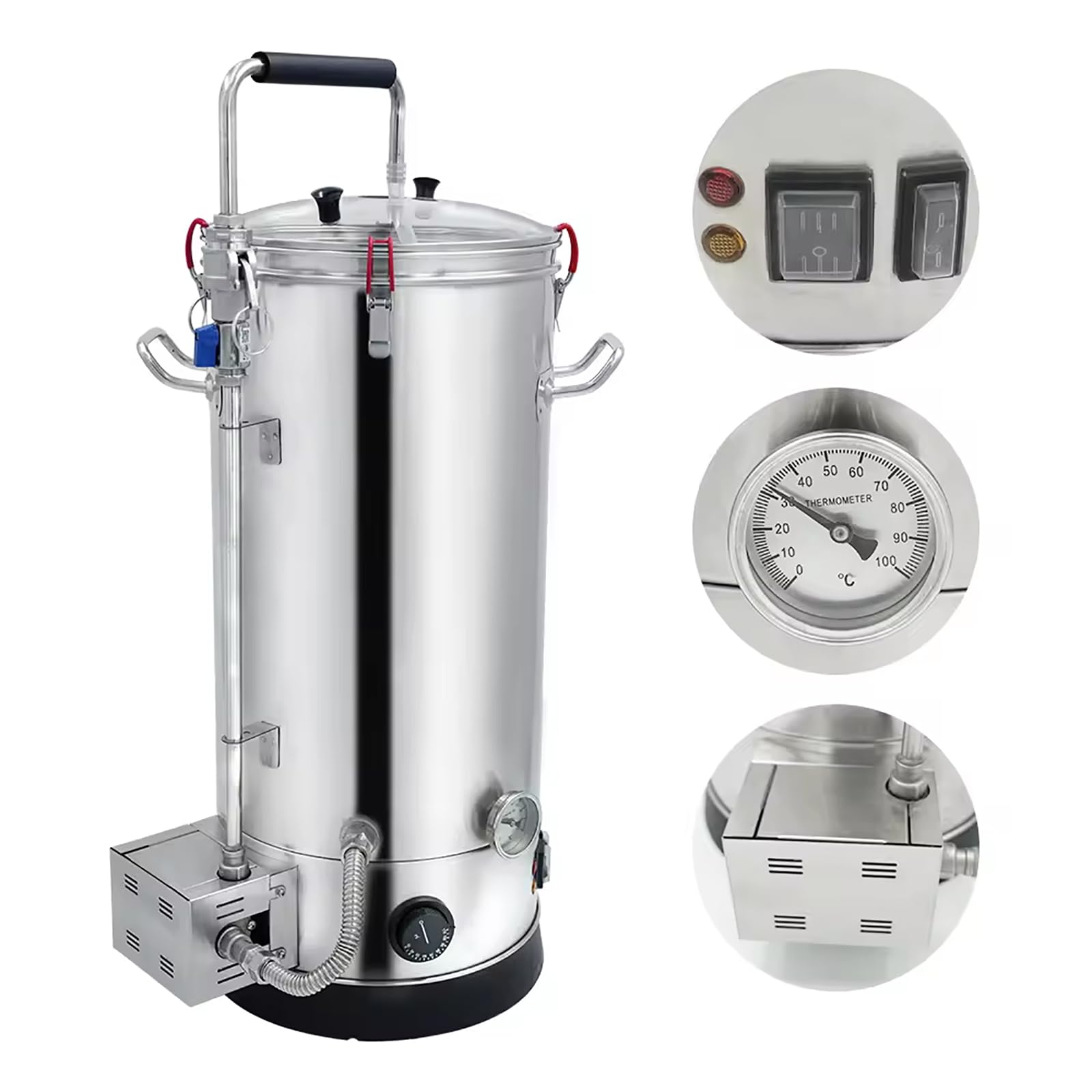 Zestawy do automatycznej produkcji piwa o pojemności 29 litrów, komercyjny dystrybutor piwa typu Keg Craft z pokrętłem temperatury i rurką skraplacza