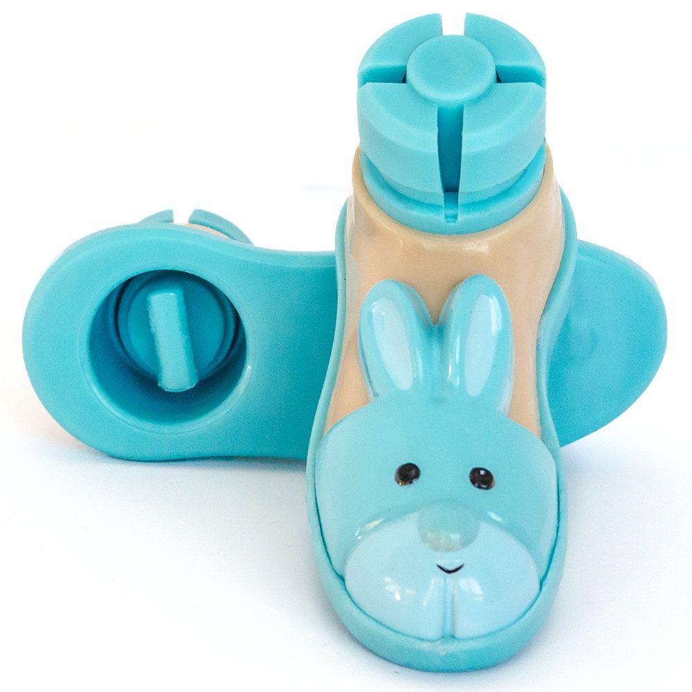 Bunny Slipper Walker Ski Glides for 1" Walker Tubes (Blue)