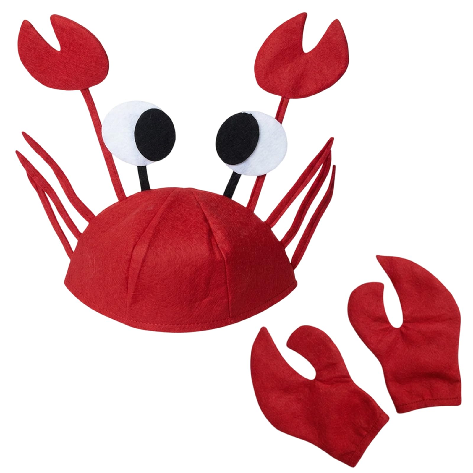 IAndhy Crab Costume Accessories, Under The Sea Costumes For Adults, Lobster Costume Set With Adjustable Crab Hat And Claw Gloves, Sea Creature Costume For Themed Parties And Festivals