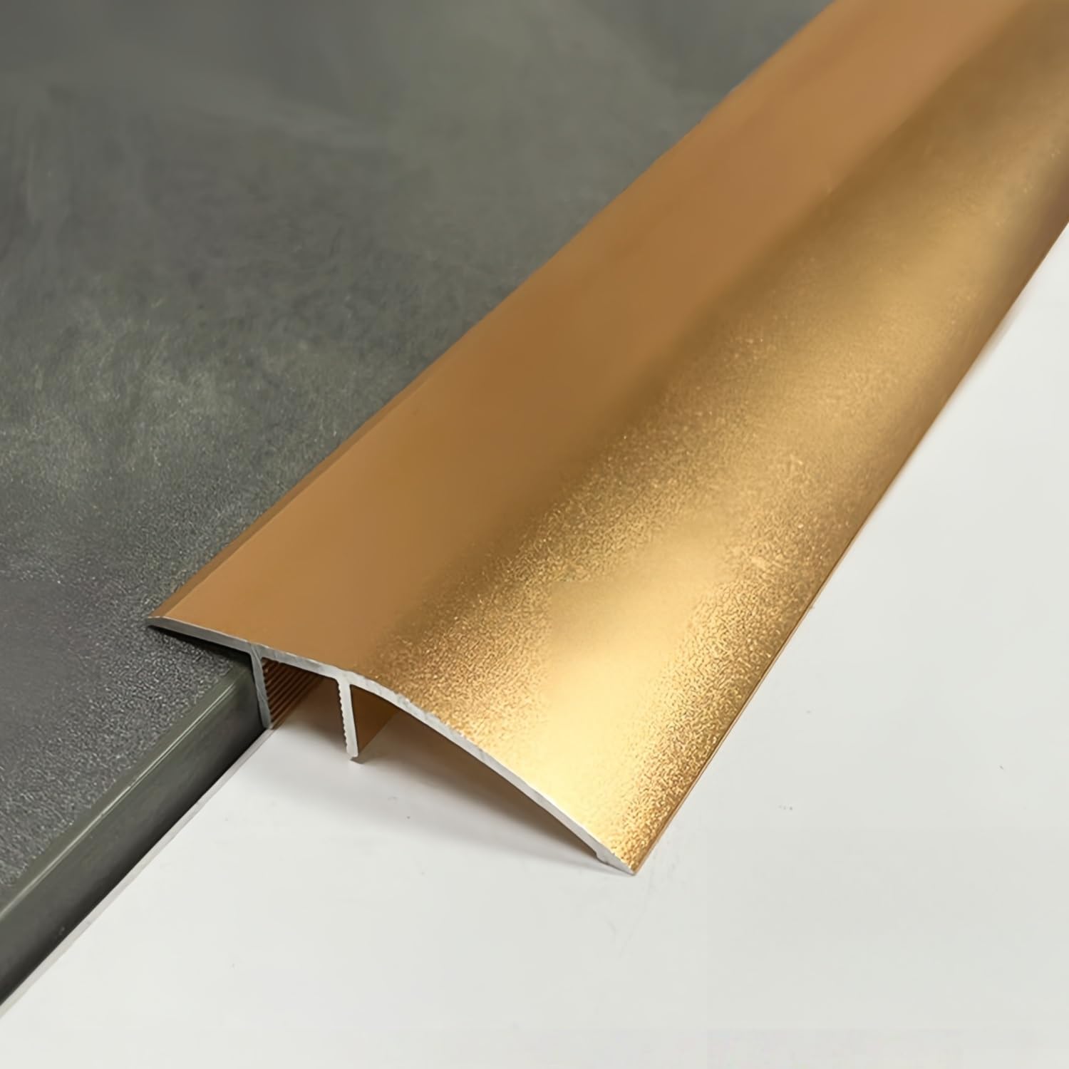 Yacoxe Gold Aluminium Threshold Strip 2.7M, 43Mm Doorway Floor Transition Trim, 3 X 90Cm Cuttable Gap Cover For Tile Laminate Carpet Vinyl(Gold)