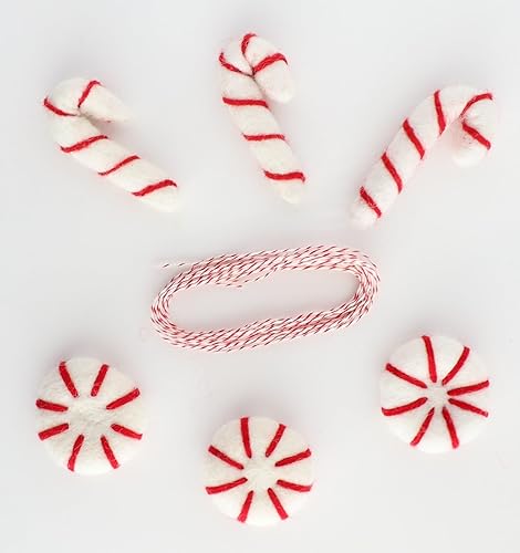 Miniatura 7 de Mini Felt Factory  Felt Ball DIY Christmas Garland Wool 1 inch Poms Ornament Set Red Bright Seasonal Winter Home Mantel Decor  White Craft Project