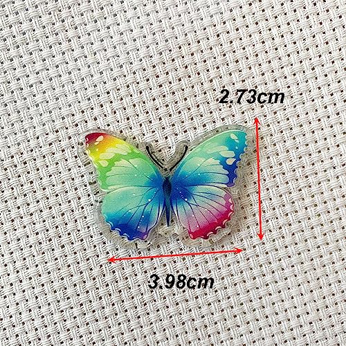 Image of DPXWCCH Butterfly Needle Minders for Cross Stitch Set of 2 Magnetic Needle Holder Rainbow Black Color Magnet Needle Keeper Embroidery Needlework Accessories