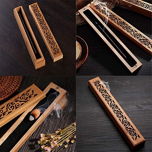 Porta Incenso in Legno,Yueser 2 Pezzi Porta