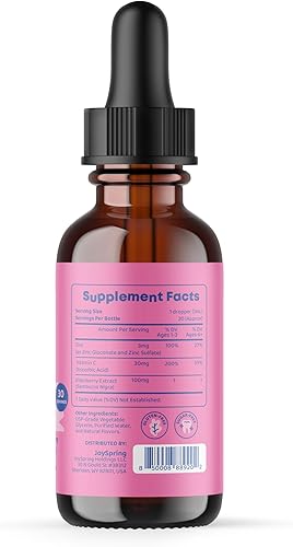 Miniatura 8 de JoySpring Vitamina líquida D3 con K2 - Apoyo inmunológico y suplementos de zinc para niños - Líquido de saúco y zinc