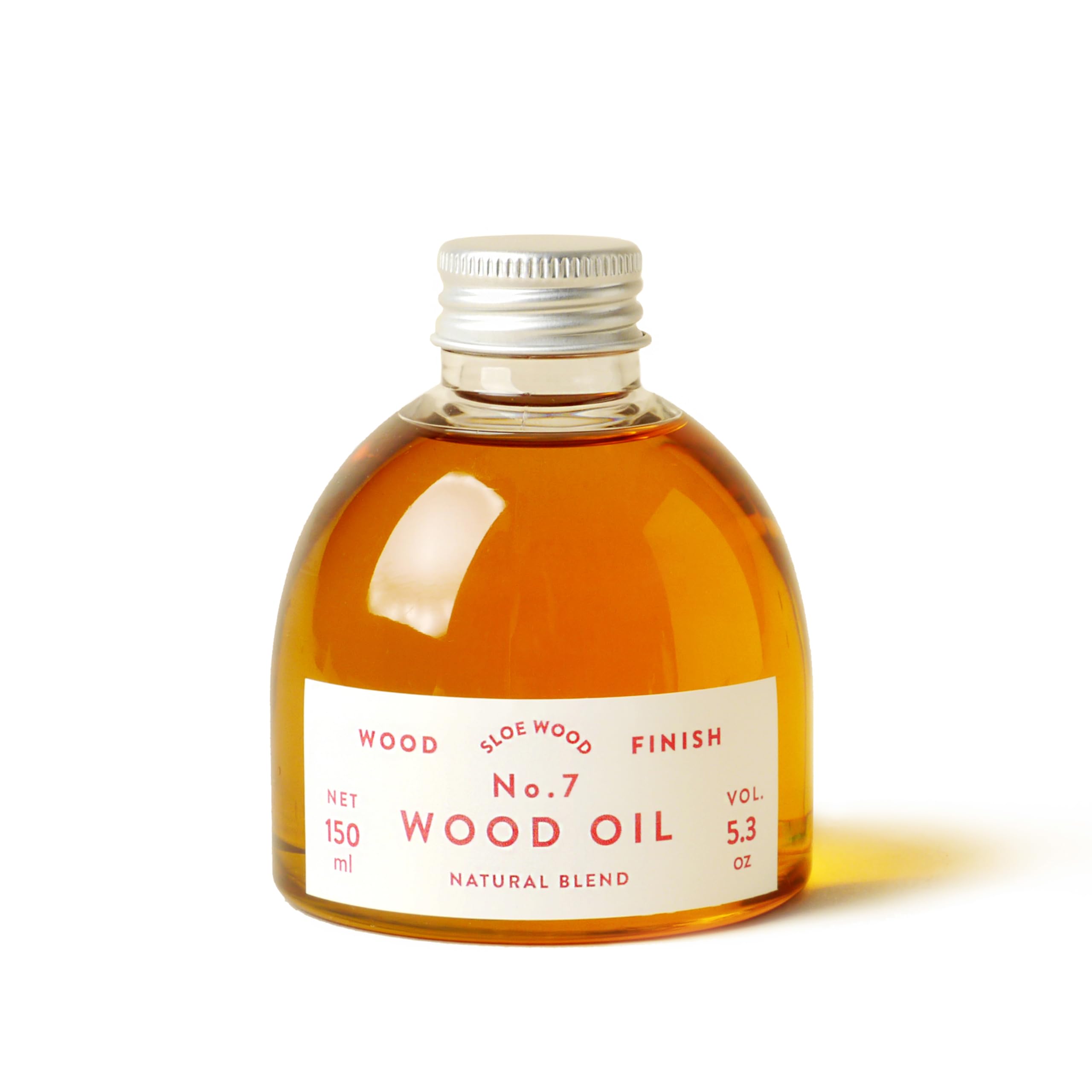Sloe Wood Clear No.7 Wood Oil - 100% Natural Danish Oil For Premium Woodwork Finish, Waterproof, Food-Safe Sealant - Interior, Furniture, Outdoor (, 150Ml)