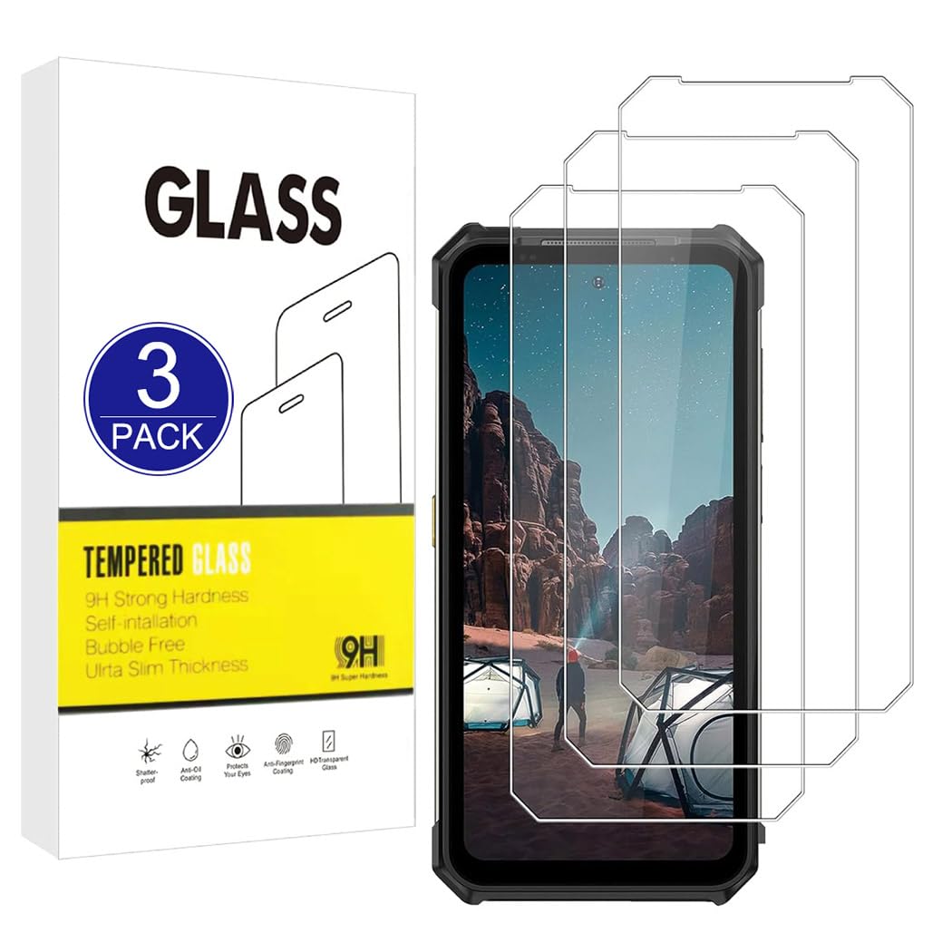 X-Dision[3 Pieces] Compatible with Ulefone Armor 24 Screen Protector, 2.5D Protective Film [9H Hardness, Case Friendly, Shatterproof] Tempered Glass