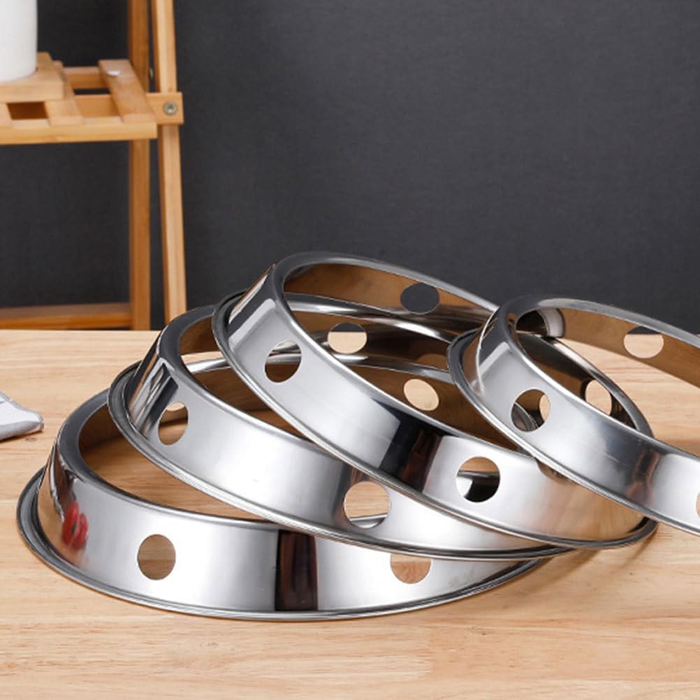 SHOWERORO Stainless Steel Wok Ring for Gas Stove 9.25 Inch Heat Resistant Stove Rack Pot Holder Kitchen Cooking Accessory Durable Support for Wok and Frying Pan
