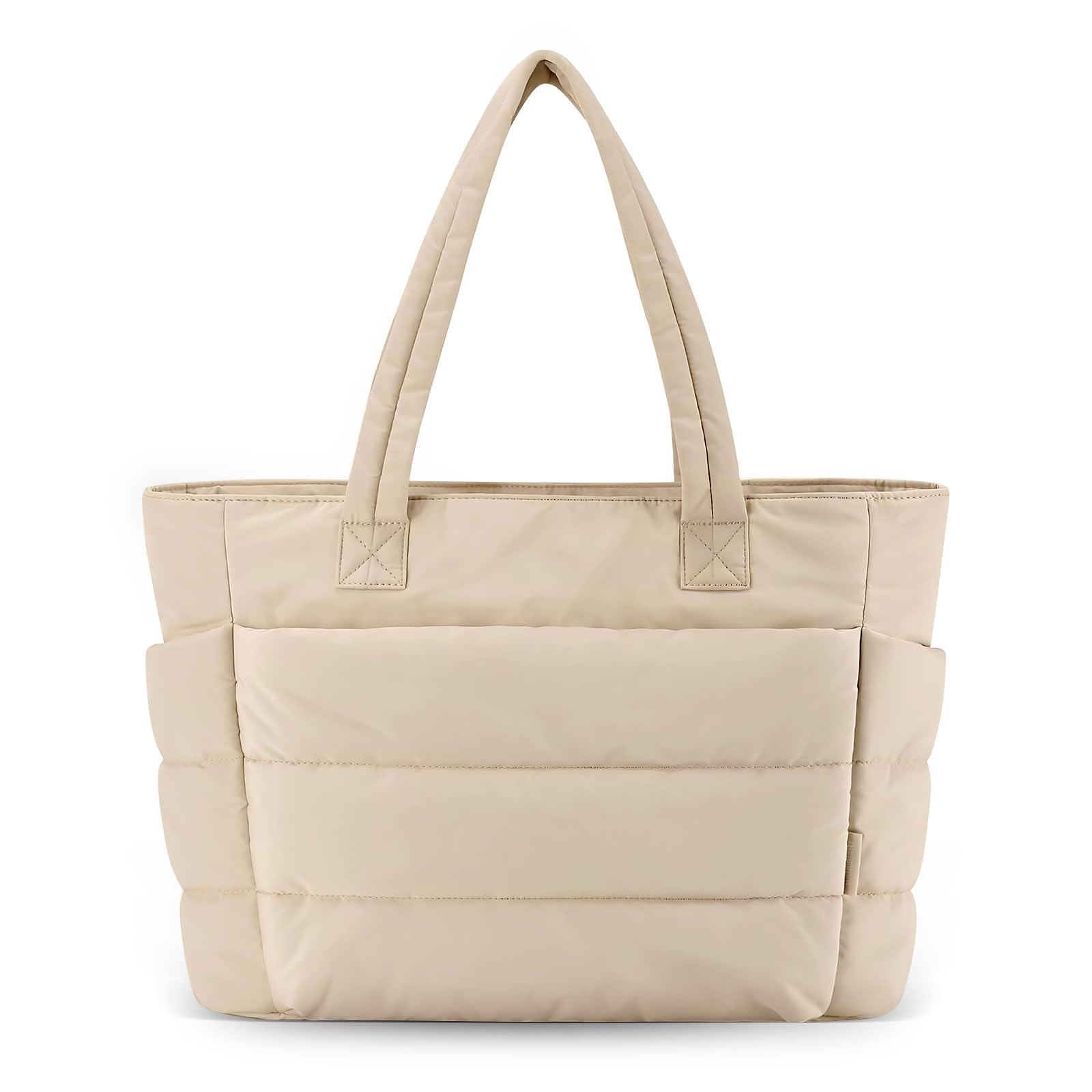 keppesring Tote Bag for Women,single shoulder handbag,with partition and zipper ladies handbag?suitable for travel,work Sport(Khaki)