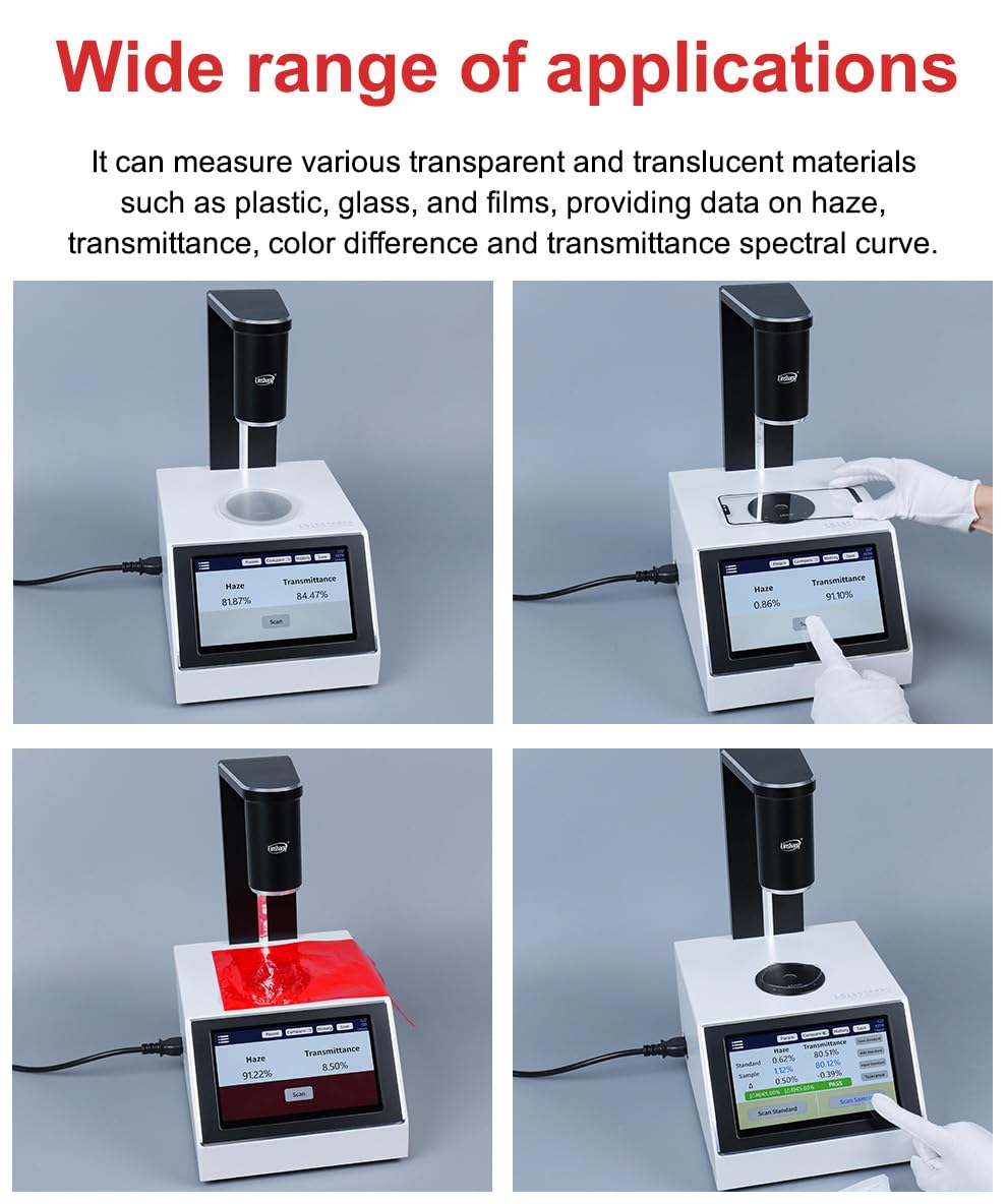 Haze Meter LS155 Light Transmitance Measuring Instrument LS155 Color Haze Meters High Precision for Plastic Liquid Glass Film Screen