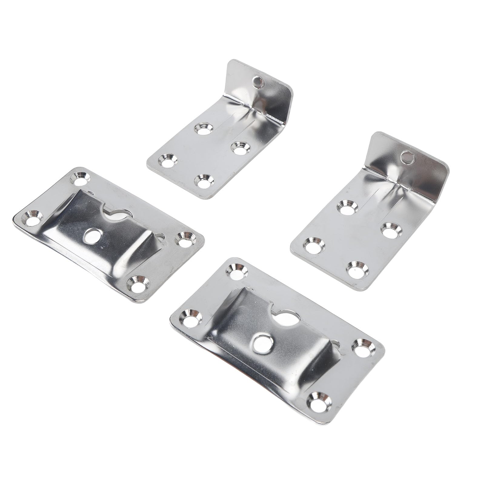 Focket Ensemble de Supports de Table Amovibles en Acier Inoxydable, 2 Supports muraux et 2 Supports de Table, Tige de Support pour Tables Amovibles, Supports de Table pour Bateau, véhicul
