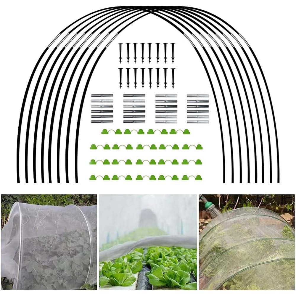 túnel Invernadero, túnel para Plantas jardín, Soporte para Túneles Jardín, Garden Aros Invernadero, Túnel para Plantas Aros Invernadero para Cultivar Túneles.