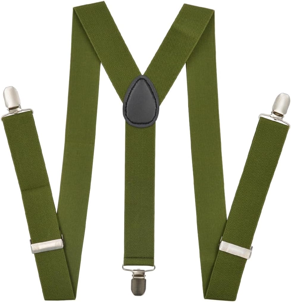 Men's Unisex Clip-on Braces Elastic 3.5cm Wide Larger Suspenders Y-back Suspender