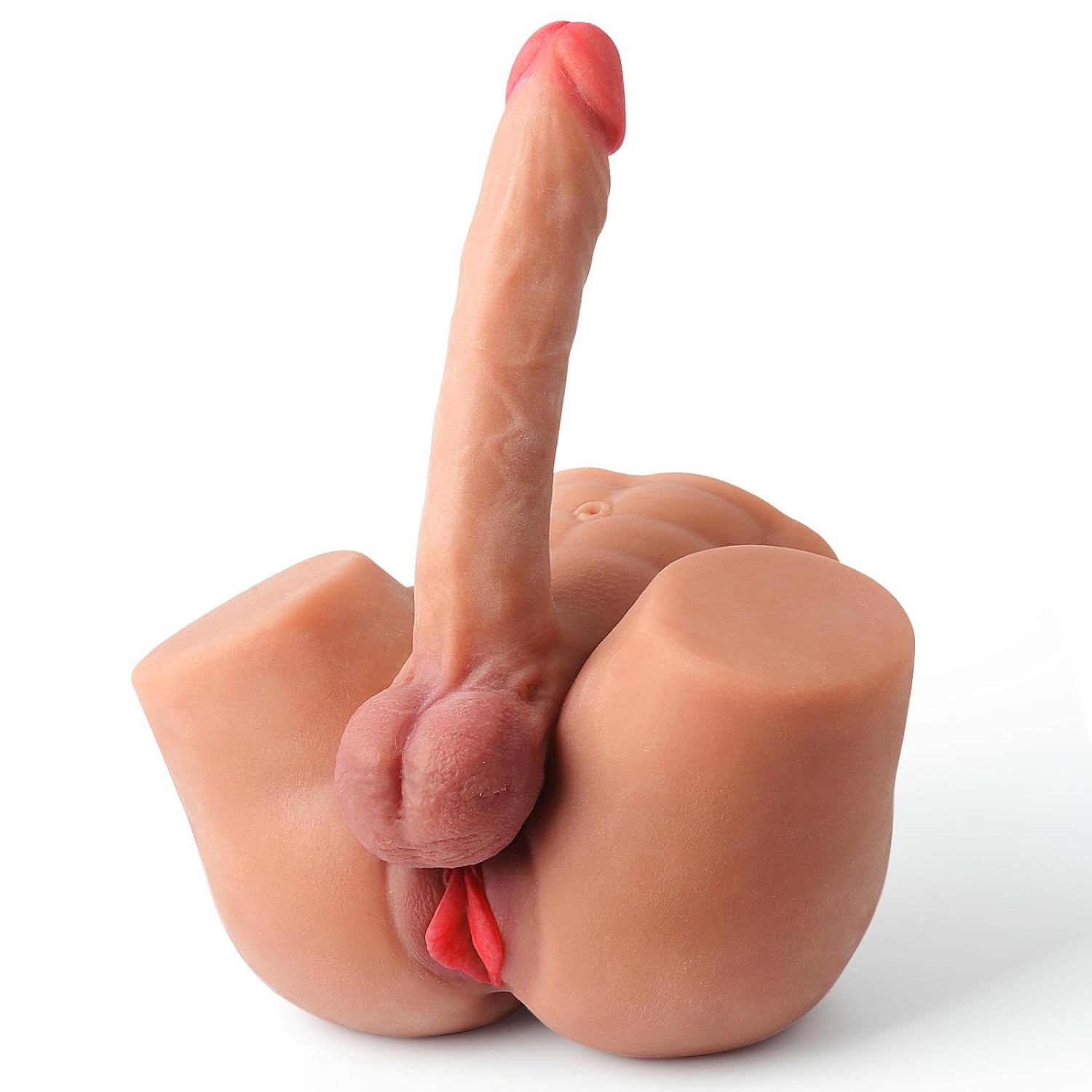 7 7LB Shemale Sex Doll Torso with Penis Vagina Anal 3-in-1 Gay Sex Toys Realistic Dildo Ass Pocket