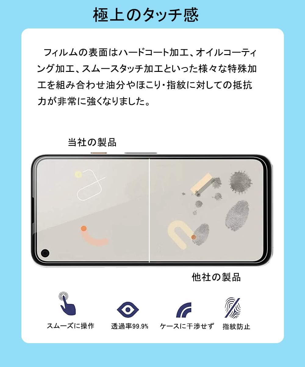 Amazon Google Pixel 4a 強化ガラスフィルム 2枚入 Pixel 4a カメラフィルム 3枚入 Vikisda 国産ガラス 素材 液晶保護フィルム 高透過率 耐指紋 撥油性 気泡レス飛散防止 表面硬度9h 超薄0 3mm 2 5d ウンドエッジ加工 Vikisda スクリーンプロテクター