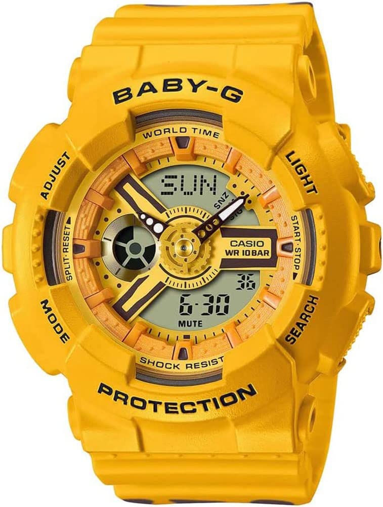 Casio Unisex Baby-G Yellow & Brown Watch BA-110XSLC-9AER