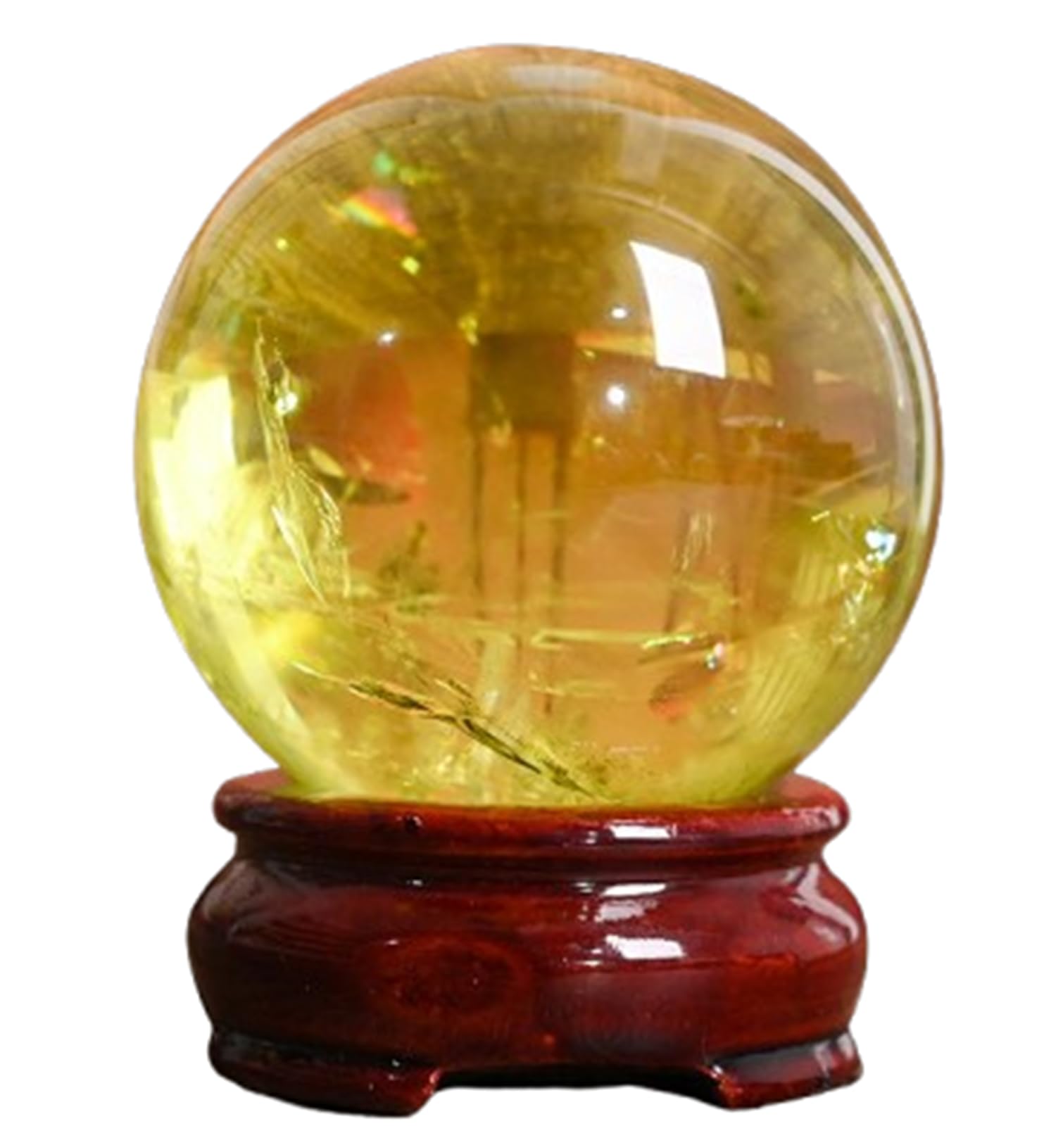 Sphère de Citrine 60mm pour Séance de Méditation à la Maison