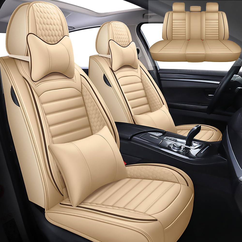 BLAWIWAL Leather Car Seat Covers for Lexus RX 450h 2010-2022,Car Seat Covers Full Set,Seat Cover with Safety,Waterproof Seat Cover Compatible Airbag(