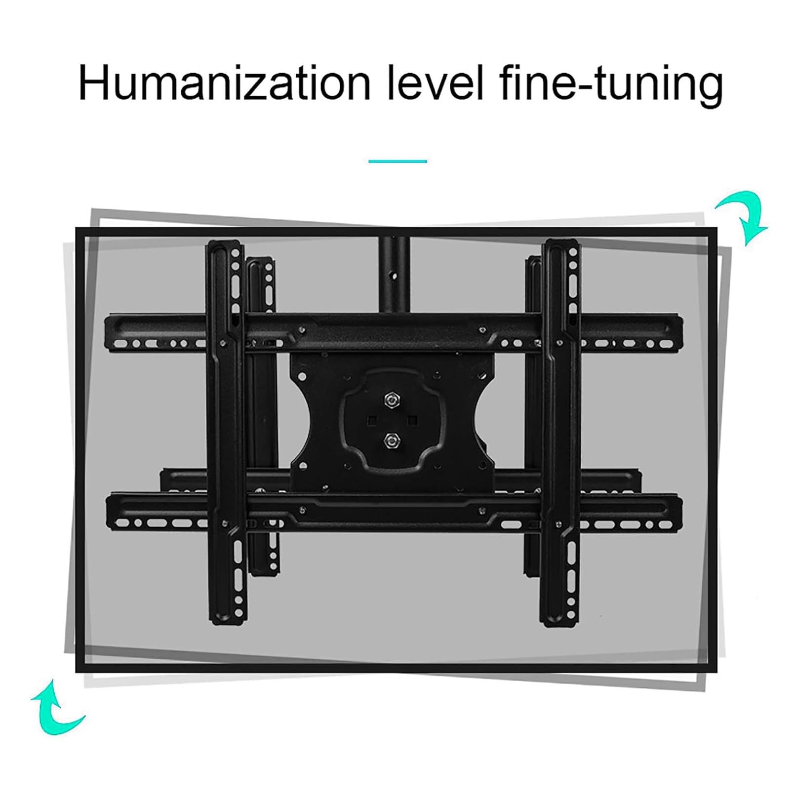 Soporte de techo de doble cara para TV, soporte telescópico para TV, soporte de pared ajustable para televisores de pantalla plana de 32 a 65 pulgadas, se adapta a techos planos y abovedados, espacio