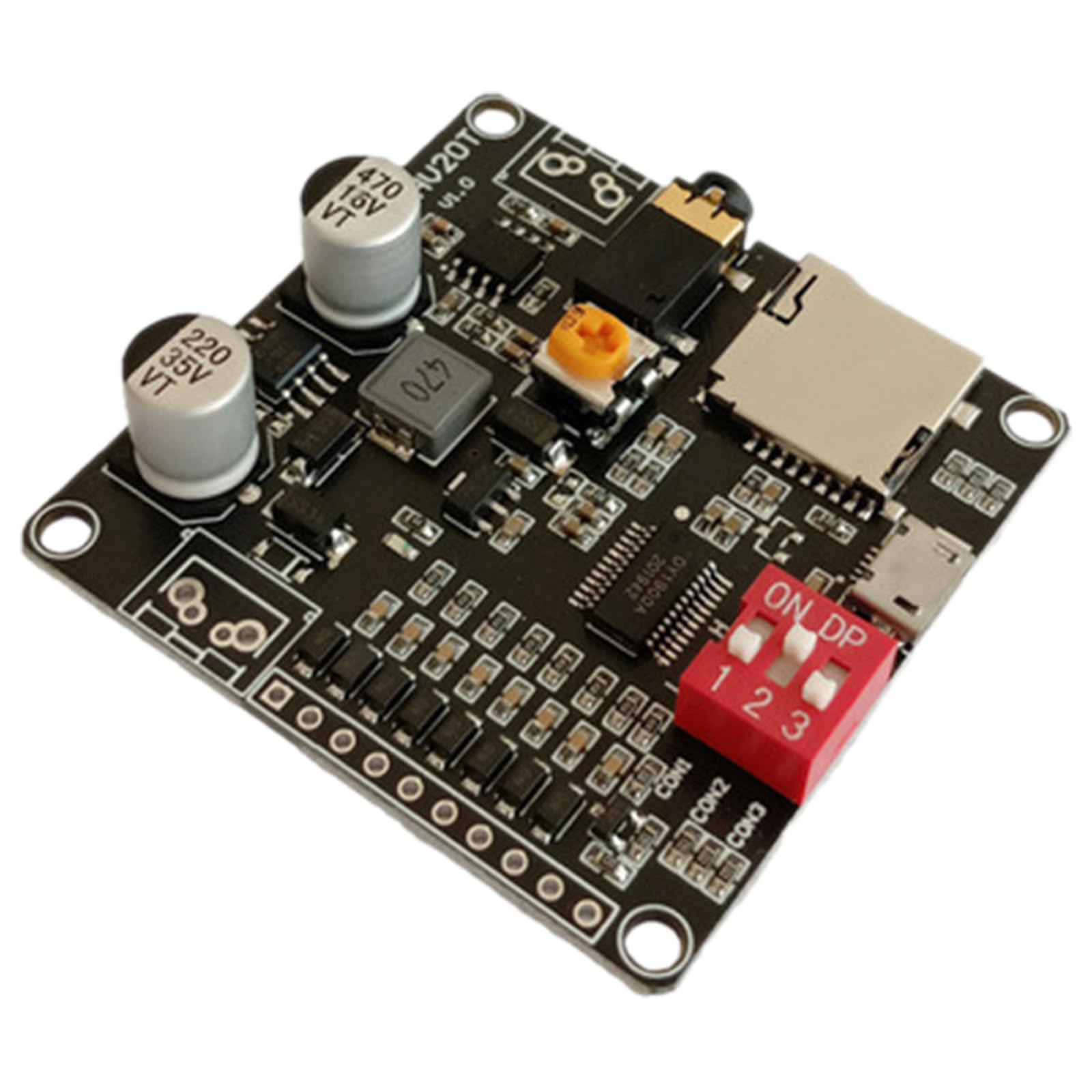 HV20T 12v/24v Power Supply 10w/20w Voice Playback Module Mp3 Music Player 6-35V Sound Board for Broadcast Device