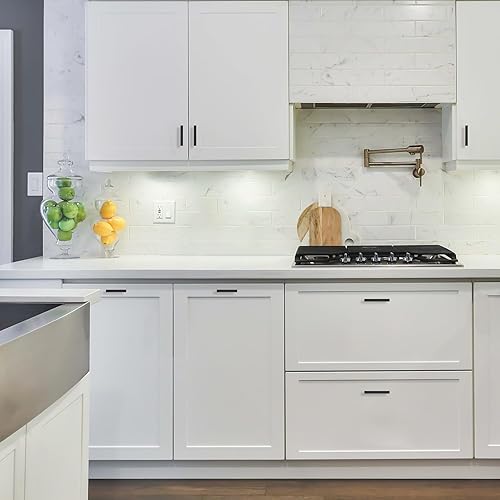 Vista 29 de Ravinte Paquete de 10 tiradores cuadrados de gabinete de 10 pulgadas, manijas negras de gabinete de cocina, accesorios de cocina negro mate