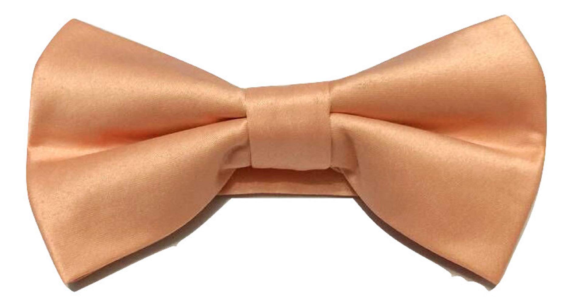 L&L® Peach pink Collection Woven Paisley Jacquard Knitted Satin Tie (Bow tie)