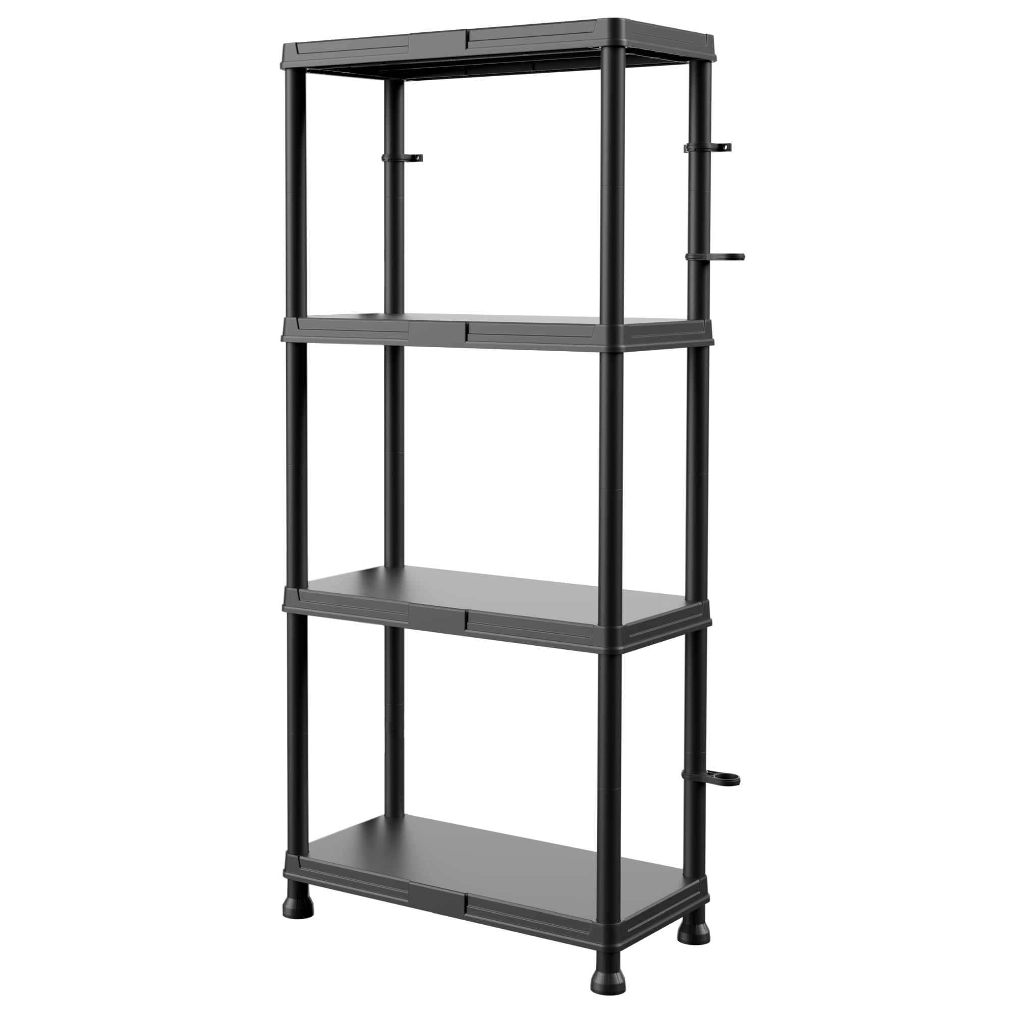 Étagère en plastique à 4 niveaux pour charges lourdes, 134 x 60 x 30 cm, charge maximale : 100 kg, système d'étagères, étagère de rangement - Solution de rangement pour atelier, maison