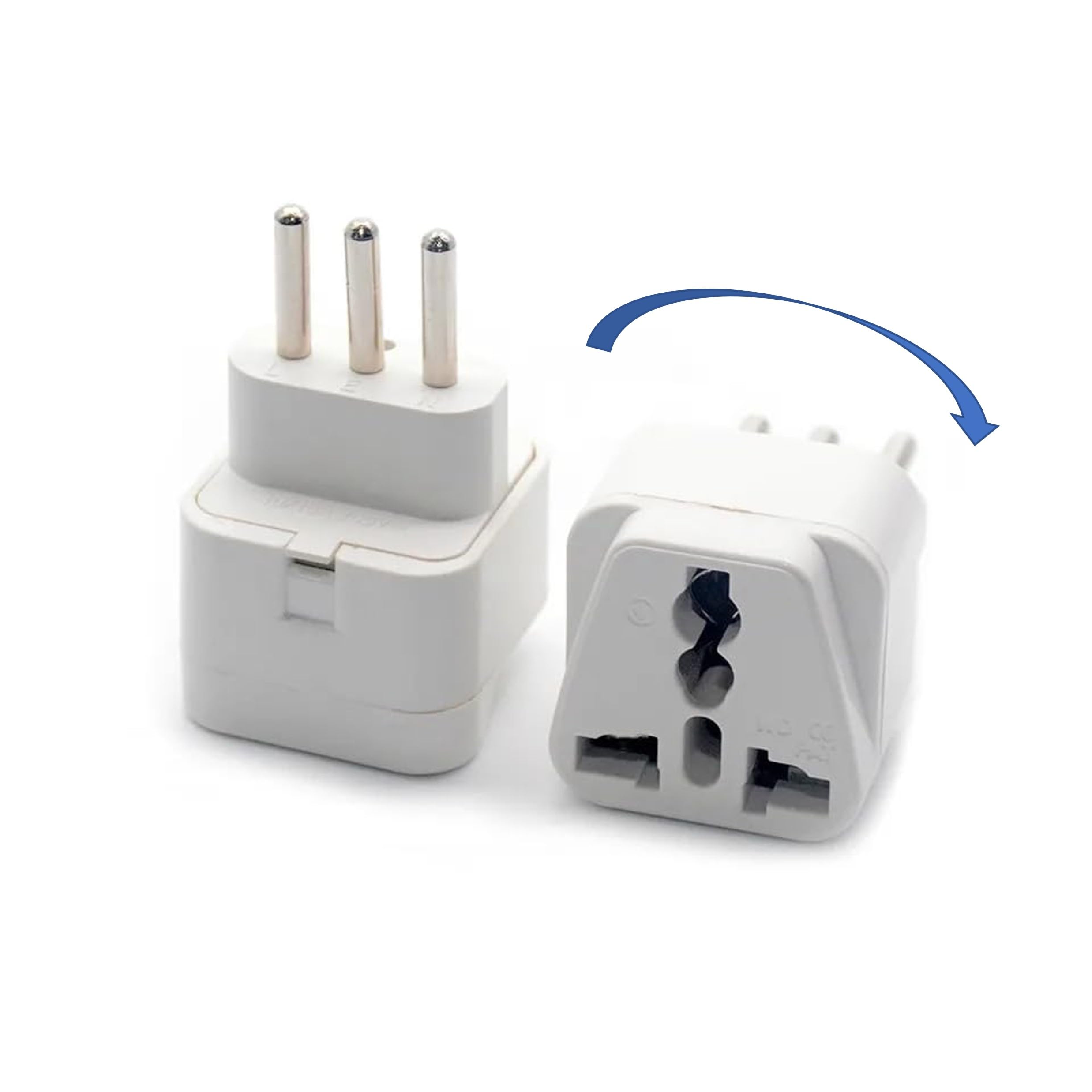 Universal Adapter 10A Italy, Chile, 3pin Travel Plug- [1pc], Easy Conversion to UK/US/EU/AU plugs