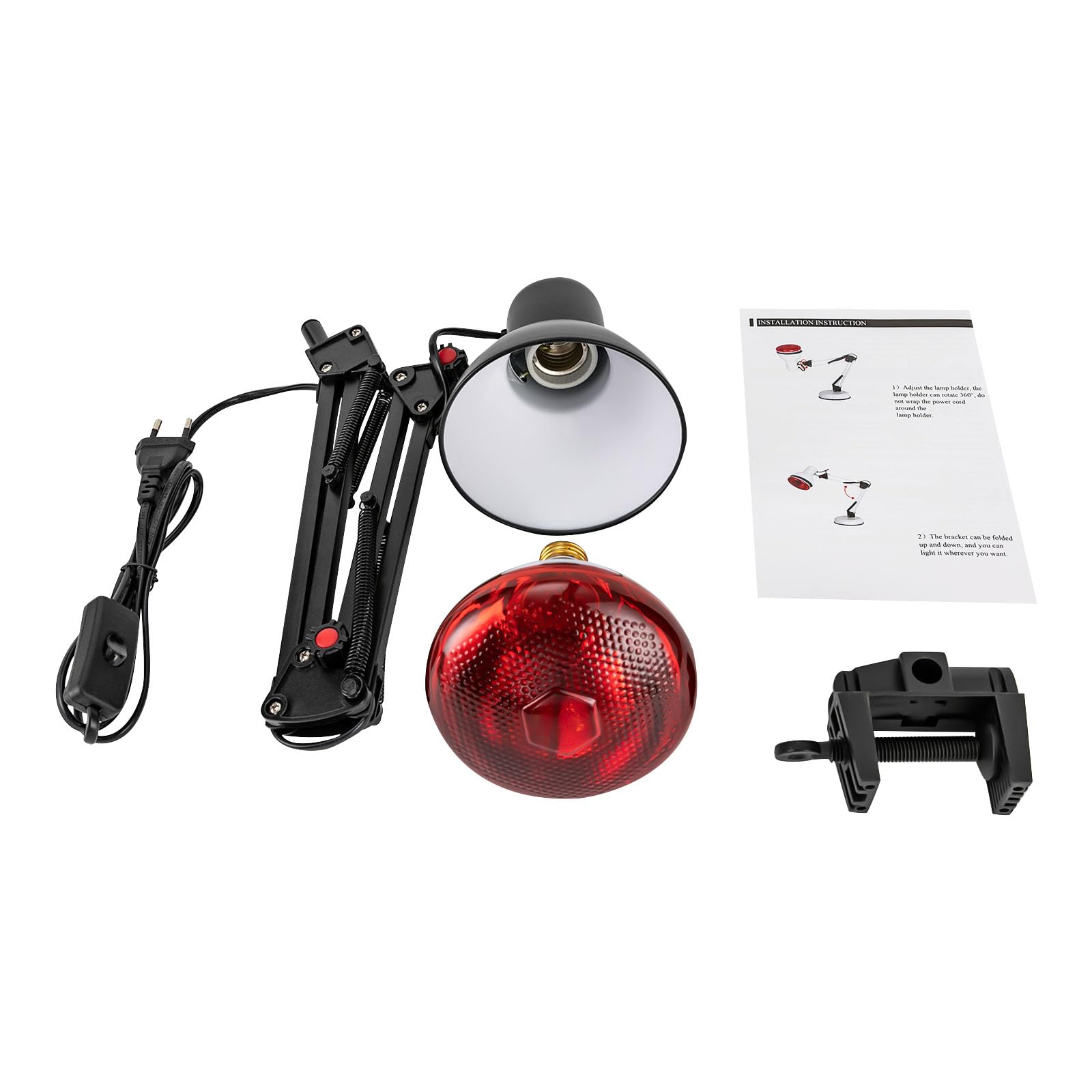 Lampe LED rouge 150W infrarouge avec support pour thérapie de lumière infrarouge 360°