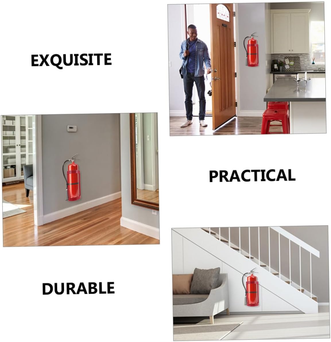 Heavy Duty Fire Extinguisher Mount Bracket Wall Rack with Strong Stability for Home Office Vehicle Boat Use Compatible with Fire Extinguishers