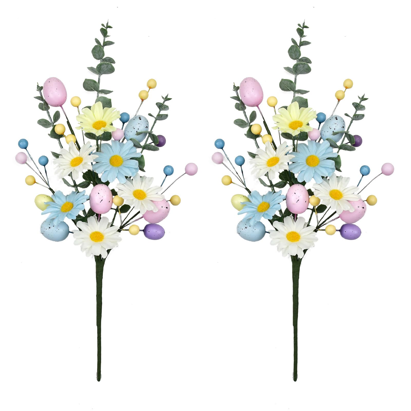 AMSLSIU Stunning Floral Spring Decorations With Bright Easter Egg Berries And Lifelike Artificial Flower Stems Enriching Home Easter Colorful Egg Berries