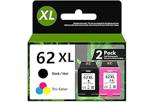YesInk Ink Cartridge Replacement for HP 62XL (Black, Tri-color, 2 Pack)