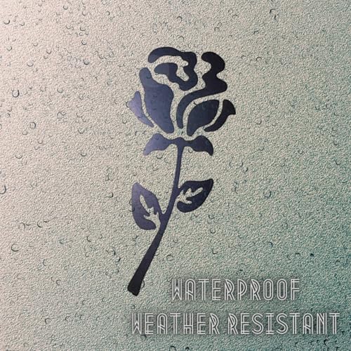 Image of High-Intensity Grade Reflective Rose Car Decal, Customizable, Multiple Colors and Size Options, Black, 3inches