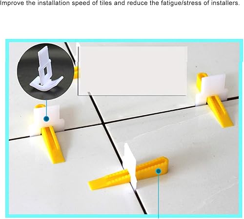 Miniatura 5 de Fydun 100 Pcs Wedge Tile Leveling System Tile Leveler Floor Construction Tools Wide Range of Uses