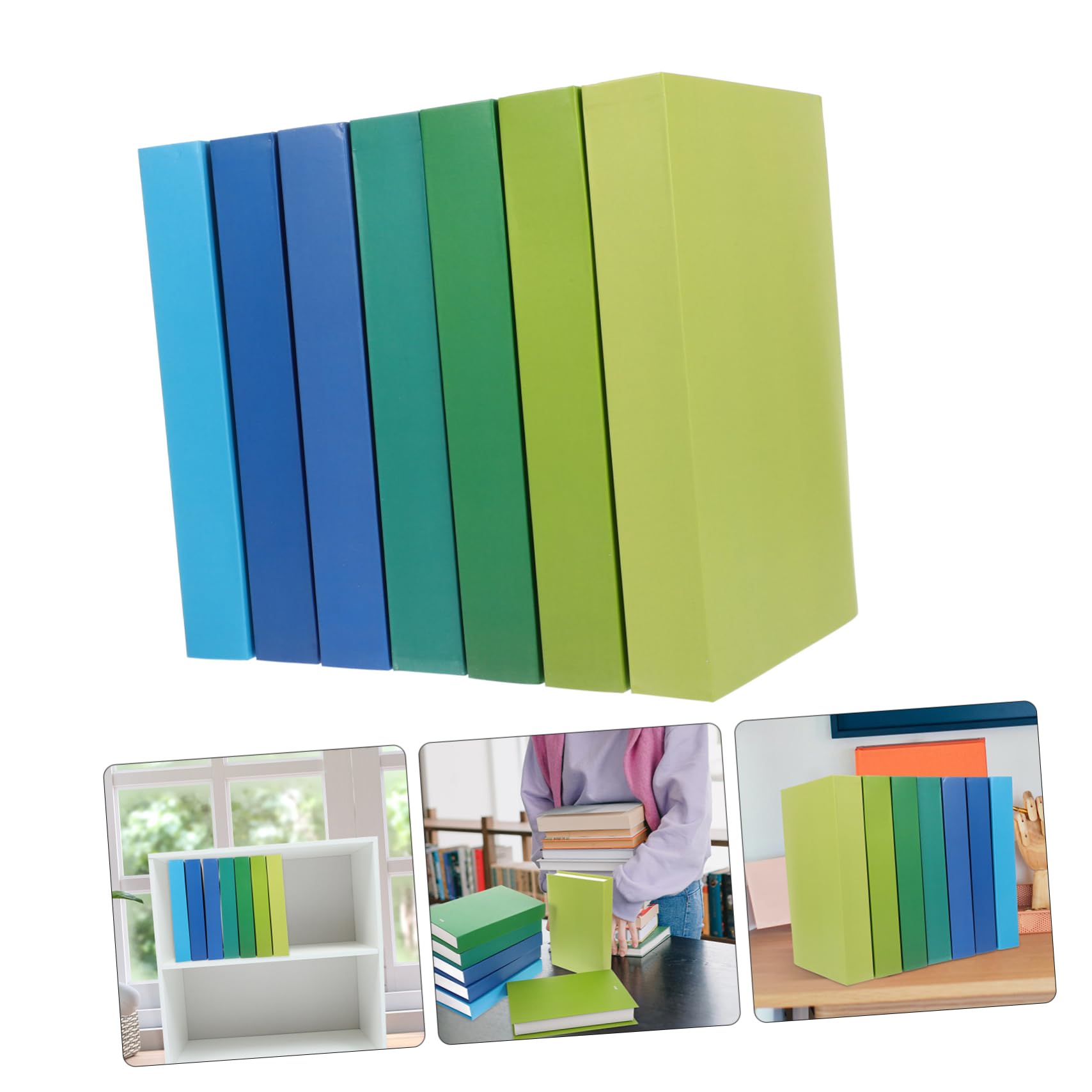 TOPPERFUN Faux Books for Decor 7pcs Bookshelf Display Simulated Book Adornment Photo Prop