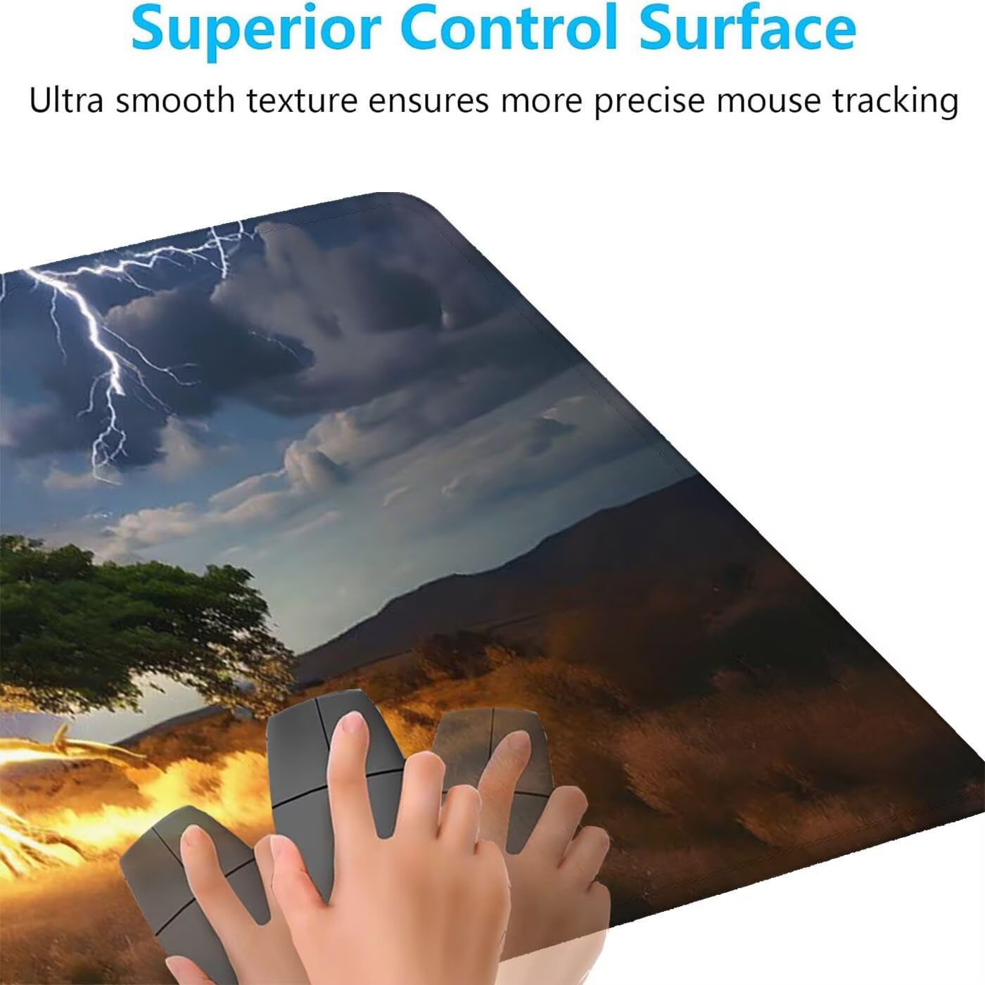 Alfombrilla de Ratón para Juegos, Árbol Alfombrilla Ratón XXL 1500 x 800 x 3 mm, Mouse Pad con Superficie Suave y Base de Goma Antideslizante, Iluminación Mouse Pad Desk Mat Extra Grande, Regalo S-637