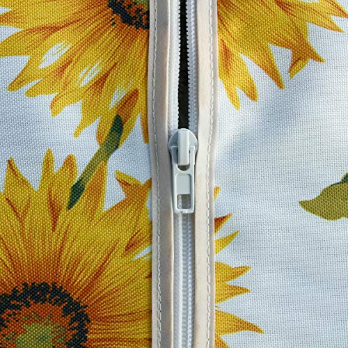 Image of EHouseHome Outdoor Indoor 60x84 inch Rectangle Tablecloth with Umbrella Hole and Zipper, Waterproof Zippered Patio Table Cloths, Spring /Summer Table Covers for Backyard Circular Table /BBQs /Picnic