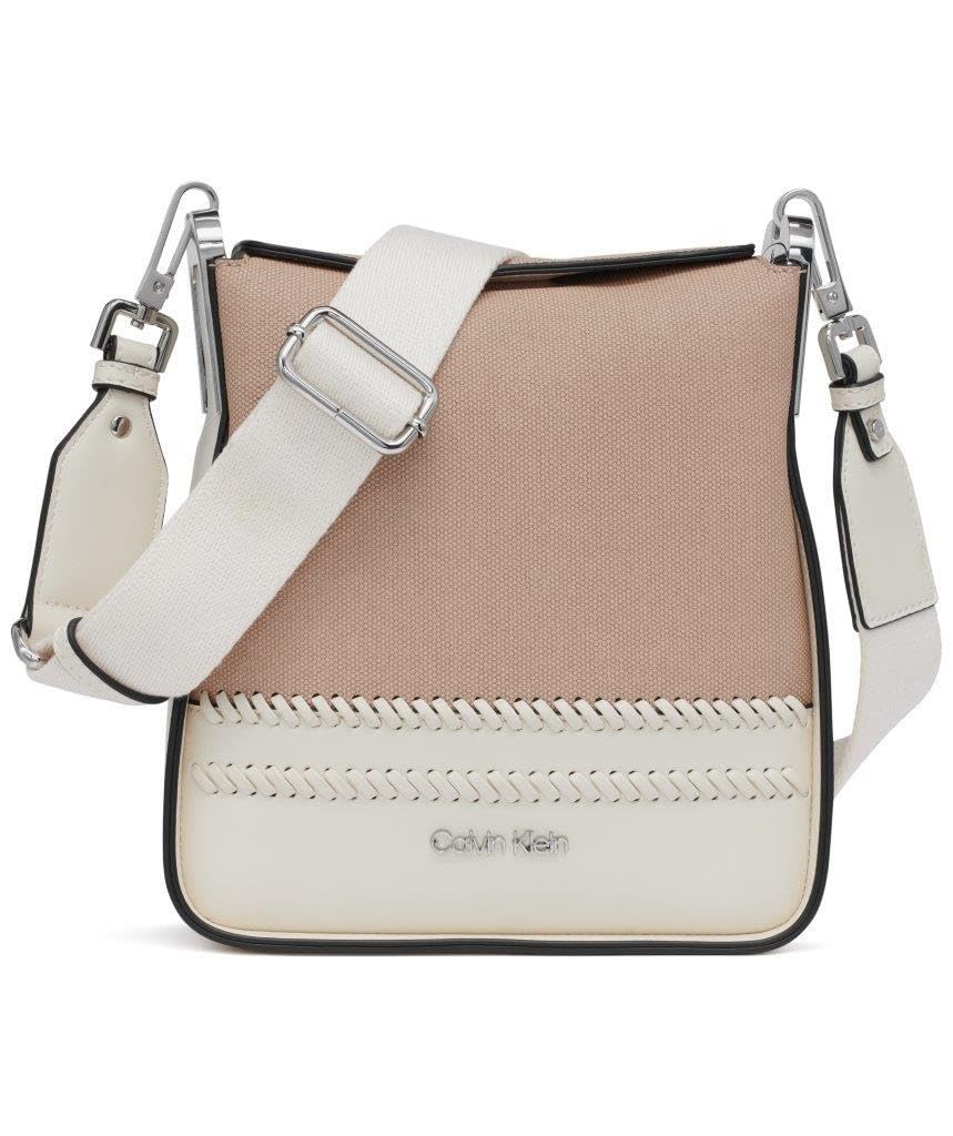 

                                                    Calvin Klein Fay North/South Small Crossbody, Whit