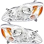 For Toyota Corolla CE/LE Headlights Lamps Set 2005 2006 2007 2008 USA Built Halogen Driver and Passenger Side