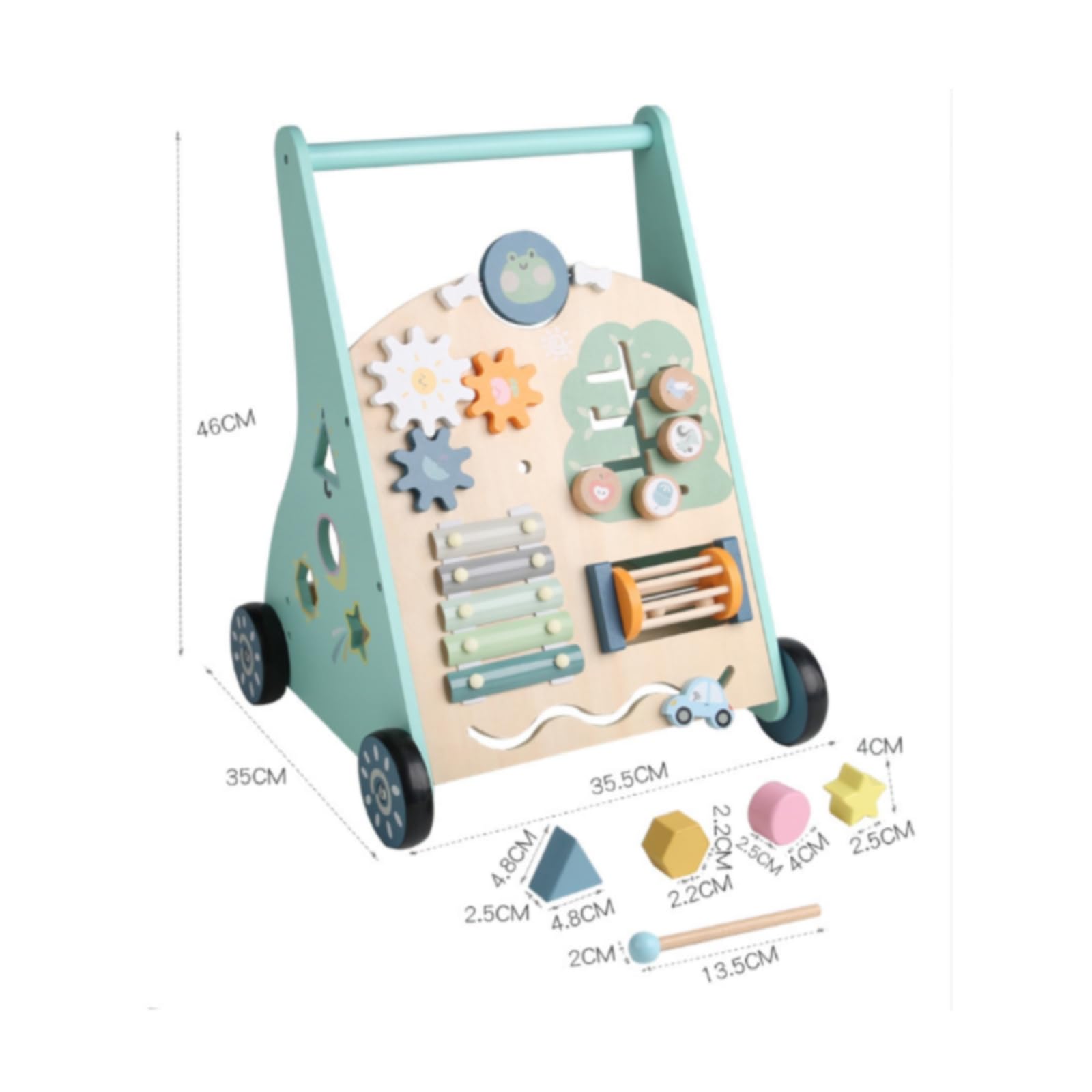 Marche En Bois Stable | Multifonction, Multifonctionnel, pr Crèche, Pits, Bleu